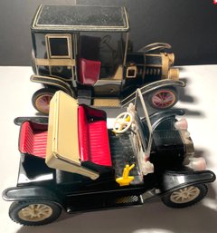 Vintage Model T FORD Tin Friction Car & Bandai Battery Operated Untested Car -WE CAN SHIP!