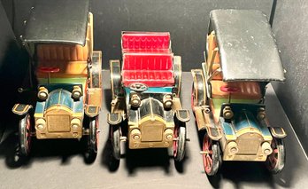 Lot Of 3 MARX Lever Action Tin Plate Cars Japan Working Condition -WE CAN SHIP!