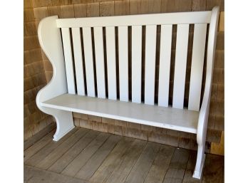 WHITE HI BACK BENCH  51” X 60” Long