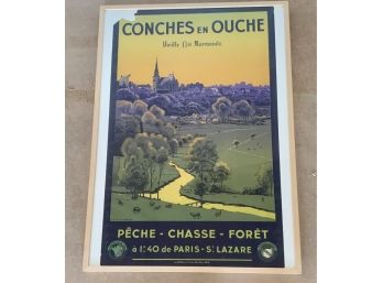 “CONCHES EN OUCHES” 1936 PARIS POSTER By CHALICARNE