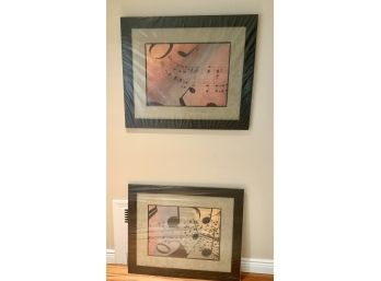 2 RICK MUNDY “MUSICAL NOTES” FRAMED- STILL IN ORIGINAL PLASTIC!