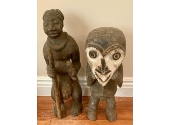 2 TRIBAL STANDING FIGURES