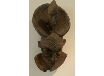 AFRICAN 2 HEADS  24”l X 12” W