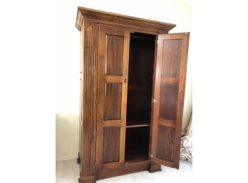 CUSTOM MADE MAHOGANY DOUBLE DOOR ARMOIRE WARDROBE