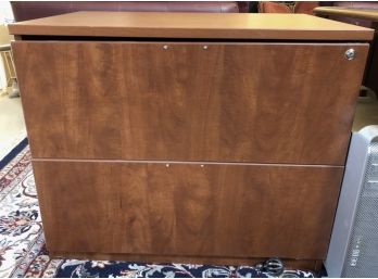 2 DRAWER WOODEN FILE CABINET