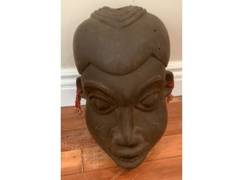 TRIBAL MASK With CLOTH EARRINGS