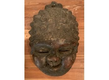 AFRICAN METAL MASK 14” X 9”