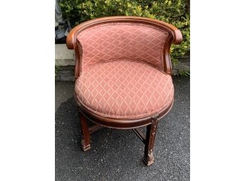 1940’s MAHOGANY TURNING VANITY UPHOLSTERED CHAIR