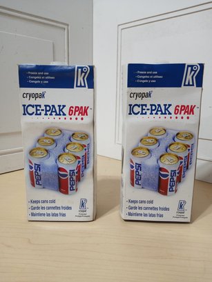 2 NOS Boxes Of 'Cryopak' Brand's Ice-pak 6pak.