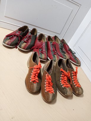 5 Sets Of Bowling Shoes, Various Sizes