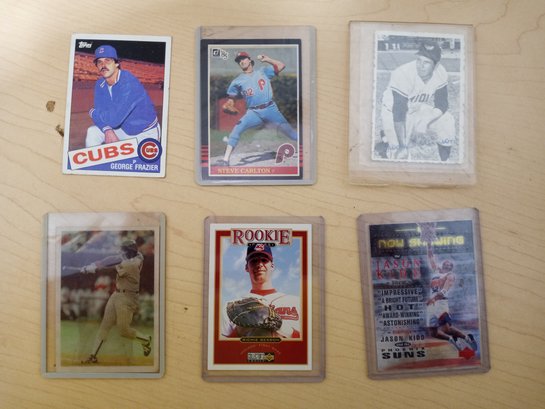 6 Baseball Cards. Five Are In Special Sleeves. See Pictures For Contents Of The Lot.