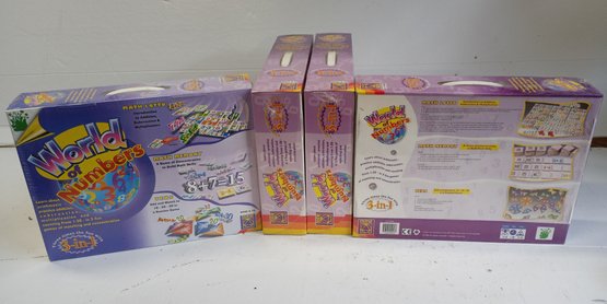 4 'World Of Numbers' Learning Games. Never Opened.