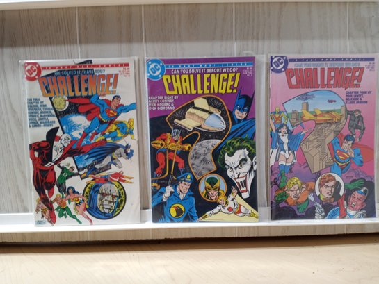3  'Challenge' Comics. Comics Are Bagged.