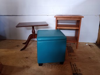 3 Small Pieces Of Furniture, See Pictures For Contents Of The Lot.