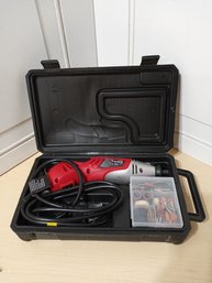 A Hyper Tough 1.5-Amp Rotary Tool With 105-piece Accessory Kit And Case.