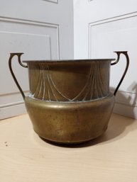 Art Nouveau    British Made Antique  Cachepot/urn Marked 'british Make'   Old,  Bristol?   Amazing Piece!