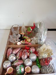 Box Full Of Holiday Ornaments