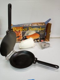A Perfect Pancake Maker With Heart Shaped Tool And Pouring Cup