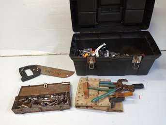 Assortment Of Tools In A Tool Box.