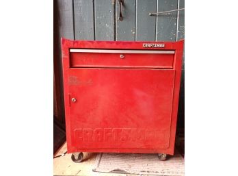 Craftsman Brand, Red, Metal, Rolling Tool Caddy