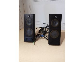 Logitech Speakers, Two Attached Parts.