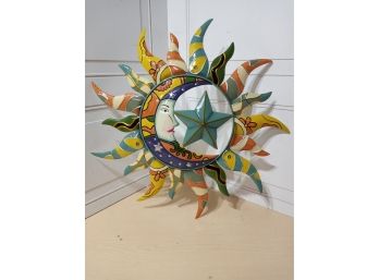 Roughly 24' Round Sun/moon/stars Wall Decor