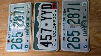 Three License Plates