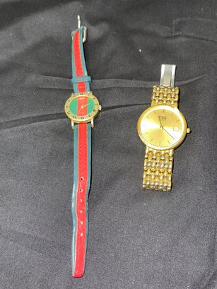 Vintage Gucci Watch And ESQ Watch