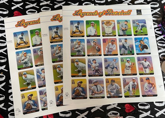 Legends Of Baseball 33 Cent Stamp Set