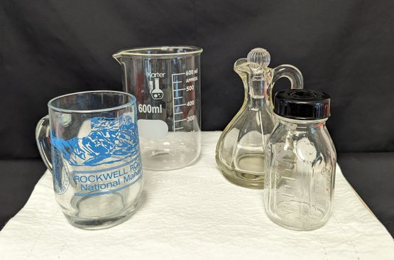 4 Count Miscellaneous Glass Vessels