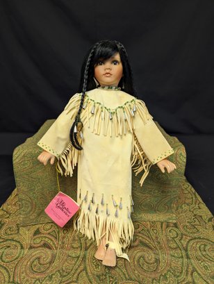 Paradise Galleries Native American Porcelain Doll