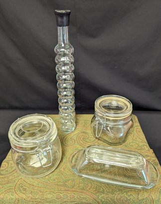 Miscellaneous Glassware Jars And Vessel
