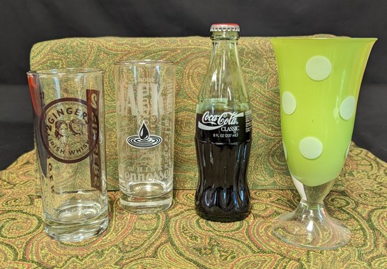 Unopend Coca Cola Classic With Novelty Glasses