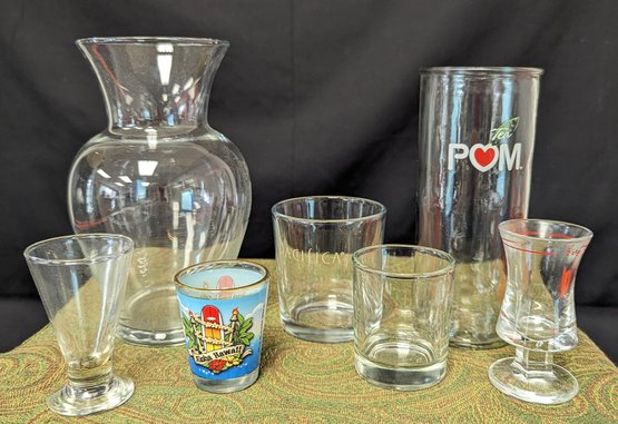 Assortment Of Glasses And Vase