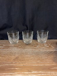 3 Beautiful Cristal De Flandre Salzburg Lead Crystal Old Fashioned Glasses