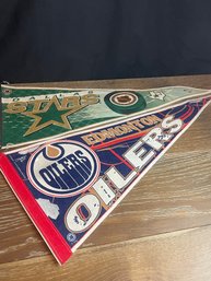 Two Cool Vintage Hockey Pennants