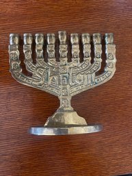 Vintage Mini Brass Menorah