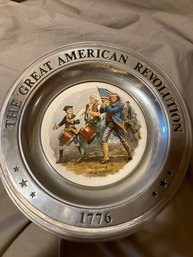 Great American Revolution Pewter Plate Set