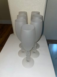 Frosted Wine Glasses