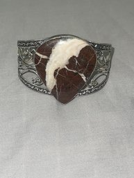 Sterling Jasper Stone Cuff