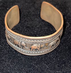 Beautiful Sterling Silver Elephant Cuff