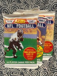 1990 Score Football Cards Unopened Packs