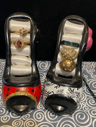 High Heels Ring Holders With Ring Lot