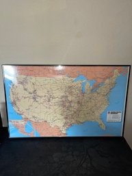 Union Pacific Railroad Map Framed