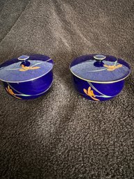 Japanese Teacup Koransha Teacup With Lids Set Of 2