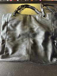 J.Jill Black Leather Tote Purse