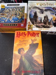 Harry Potter Hardcover Book And Two Puzzles