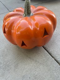 Huge Pottery Jack O Lantern