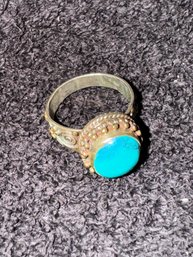 Silver And Turquoise Ring