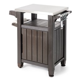 Keter Unity 68-Gallon Outdoor Kitchen Cart  Weather-Resistant BBQ Prep New!!